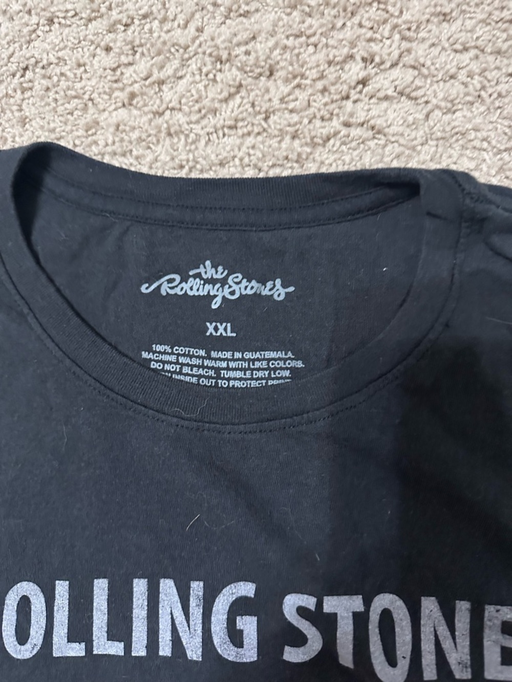 the Rolling Stones Black Tee with Silver Logo - Picture 2 of 2